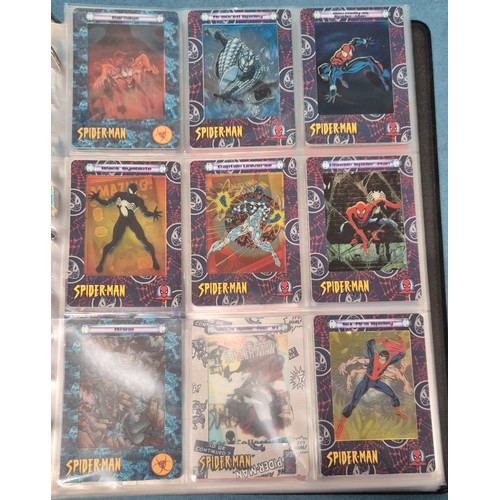 582 - Spiderman Trading Card binder with cards; Artbox Marvel Marvel Spiderman trading cards, Marvel Legen... 