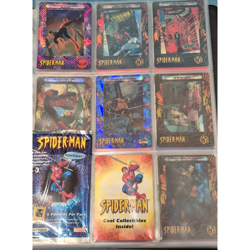 582 - Spiderman Trading Card binder with cards; Artbox Marvel Marvel Spiderman trading cards, Marvel Legen... 