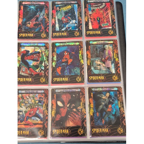 582 - Spiderman Trading Card binder with cards; Artbox Marvel Marvel Spiderman trading cards, Marvel Legen... 