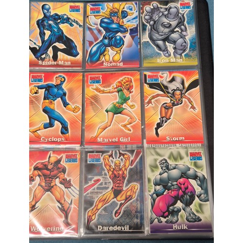 582 - Spiderman Trading Card binder with cards; Artbox Marvel Marvel Spiderman trading cards, Marvel Legen... 