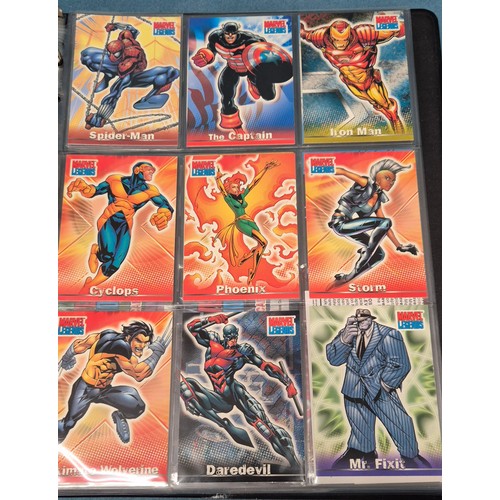 582 - Spiderman Trading Card binder with cards; Artbox Marvel Marvel Spiderman trading cards, Marvel Legen... 