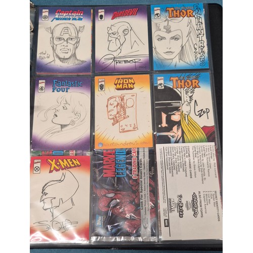 582 - Spiderman Trading Card binder with cards; Artbox Marvel Marvel Spiderman trading cards, Marvel Legen... 