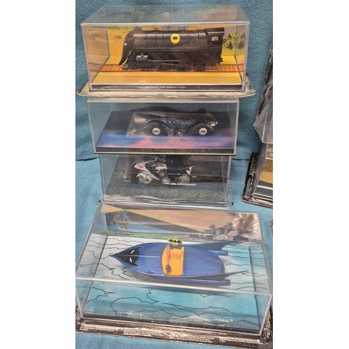 572 - Six Eaglemoss diecast Batman Vehicles and Funko pop batman.
