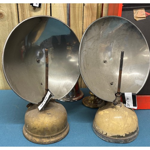 510 - Crate of vintage Titley heat lamps.