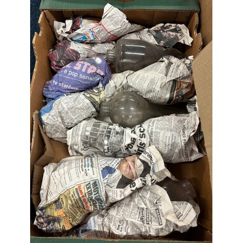 511 - Five Boxes of Old lamp funnels.