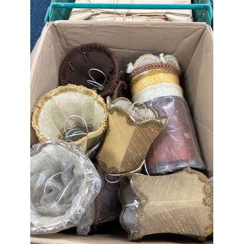 513 - Six Crates of funnel lamp shades & other items.
