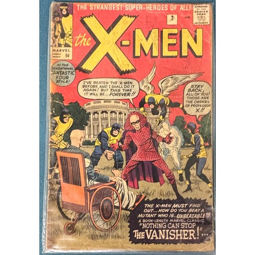 593 - Box Of Vintage Marvel X-Men Comics; 1963 The X-Men #1 comic to #48, 1968 #50 X-Men Comic Signed by c... 