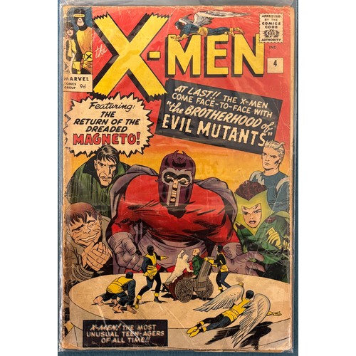593 - Box Of Vintage Marvel X-Men Comics; 1963 The X-Men #1 comic to #48, 1968 #50 X-Men Comic Signed by c... 