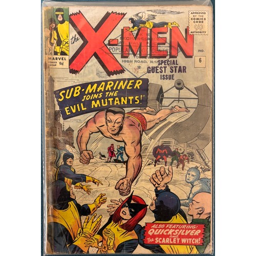 593 - Box Of Vintage Marvel X-Men Comics; 1963 The X-Men #1 comic to #48, 1968 #50 X-Men Comic Signed by c... 