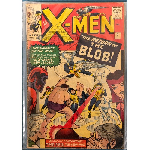 593 - Box Of Vintage Marvel X-Men Comics; 1963 The X-Men #1 comic to #48, 1968 #50 X-Men Comic Signed by c... 