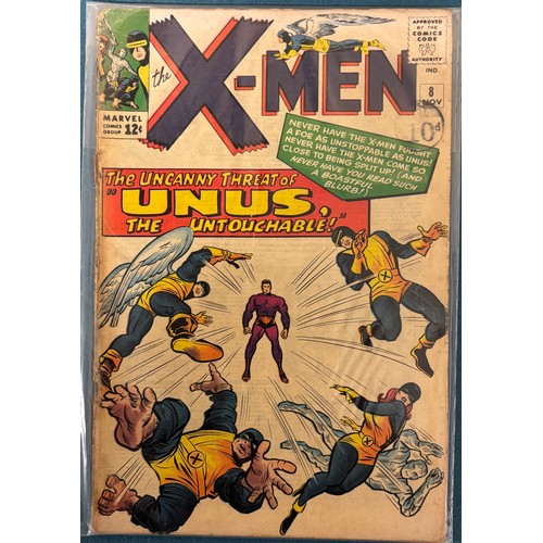 593 - Box Of Vintage Marvel X-Men Comics; 1963 The X-Men #1 comic to #48, 1968 #50 X-Men Comic Signed by c... 