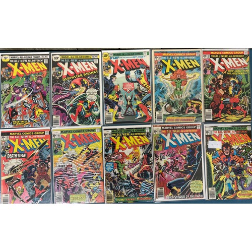 593 - Box Of Vintage Marvel X-Men Comics; 1963 The X-Men #1 comic to #48, 1968 #50 X-Men Comic Signed by c... 