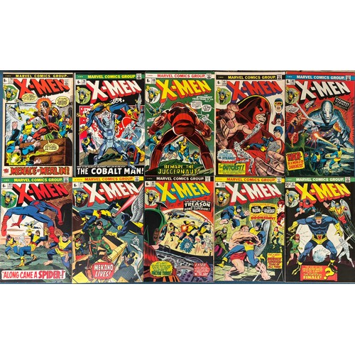 593 - Box Of Vintage Marvel X-Men Comics; 1963 The X-Men #1 comic to #48, 1968 #50 X-Men Comic Signed by c... 