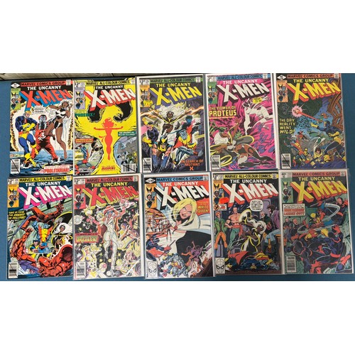 593 - Box Of Vintage Marvel X-Men Comics; 1963 The X-Men #1 comic to #48, 1968 #50 X-Men Comic Signed by c... 