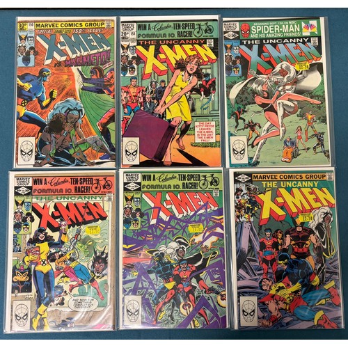 593 - Box Of Vintage Marvel X-Men Comics; 1963 The X-Men #1 comic to #48, 1968 #50 X-Men Comic Signed by c... 