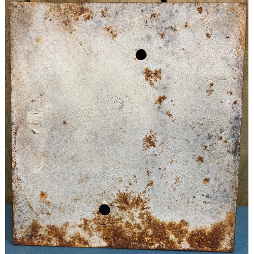 186 - Cast iron penalty sign. B.&.N.C.R. Notice. 28x26cm.