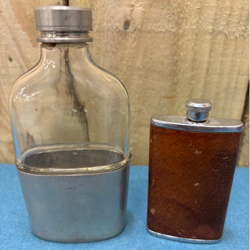 189 - A Selection of Antique and vintage Hip Flasks.