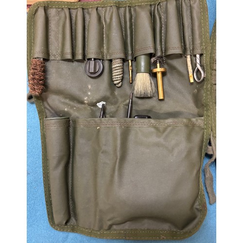 217 - Collection of military collectables; British Naval Officers Strop, WW2 British Water Bottle and carr... 