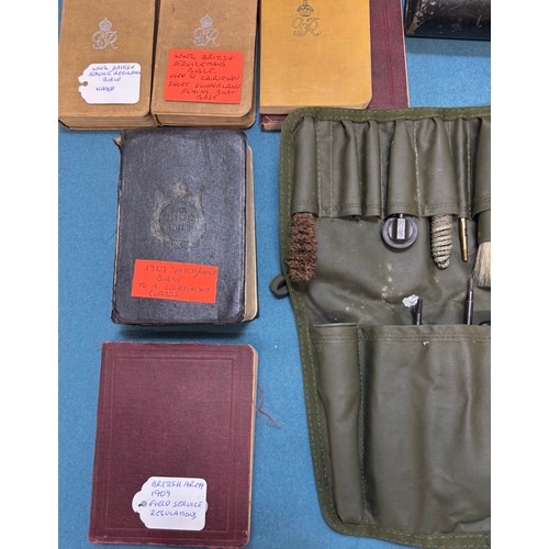 217 - Collection of military collectables; British Naval Officers Strop, WW2 British Water Bottle and carr... 