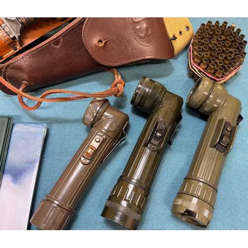 223 - A Collection of military collectables; British Army Falklands era round belt, 19th century Morroco l... 