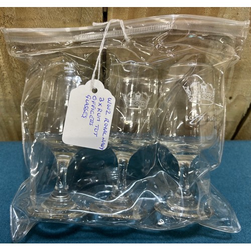 227 - A Collection of military items; Queens Royal Lancers Cross belt & pouch. WW2 Royal Navy rum tot offi... 