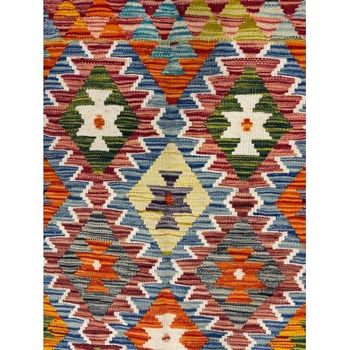 295 - Hand Knotted Chobi Kilim Rug. 124x82cm.