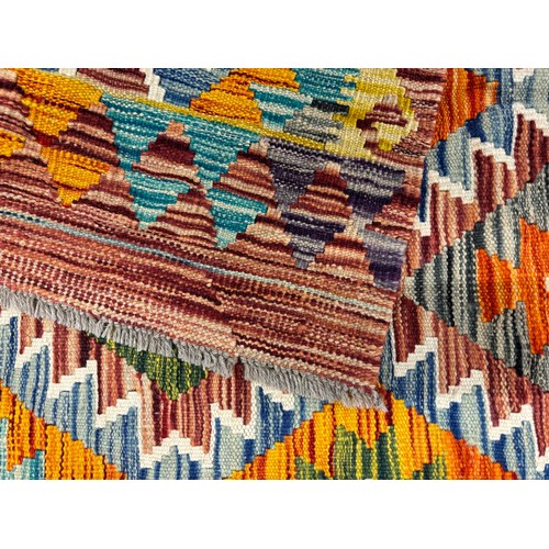 295 - Hand Knotted Chobi Kilim Rug. 124x82cm.