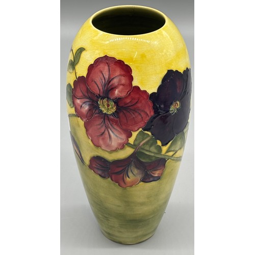 263 - Large Moorcroft Hibiscus pattern Vase by William Moorcroft. 31cm in height. As Found.