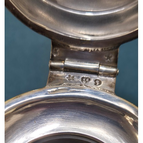 52 - Birmingham Silver ink well pot.