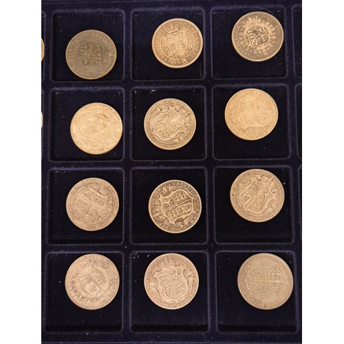 68 - A Collection of Silver Half Crowns.