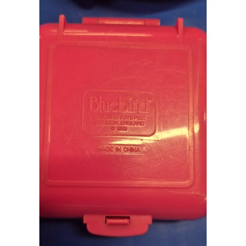 303 - Four trays of Polly pocket play sets and figures.