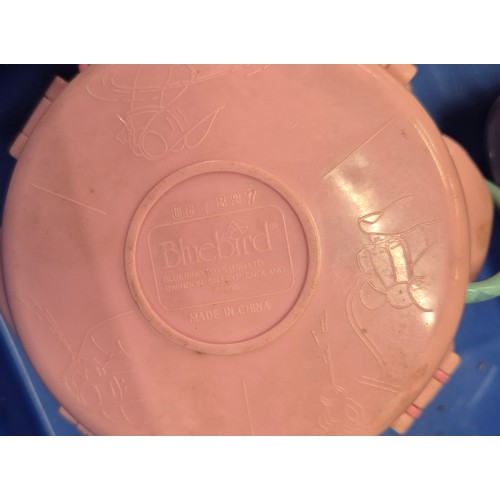 303 - Four trays of Polly pocket play sets and figures.