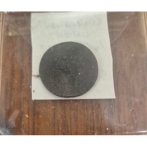 306 - Crate of coin protectors and coins; Teak multi drawer coin chest with key. Various coin protector st... 