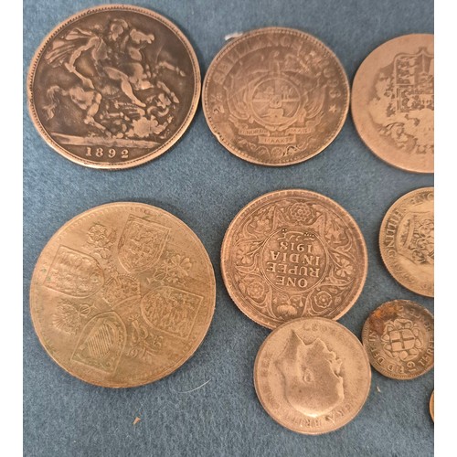 27 - A Collection of mixed U.K. Coins: miniature 1902 George VII Coin showing George and dragon to back. ... 