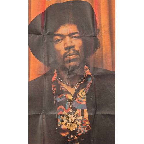 241 - Jimmy Hendrix poster. (?) 1960's. Approx. 86 x 62 cm., corner pin holes, small marginal tear.