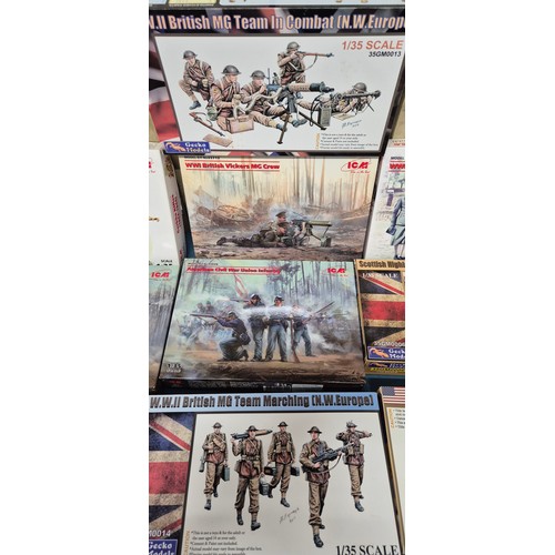248 - A Collection of ten Boxed Gecko Models & ICM Models. All military figures. unchecked.