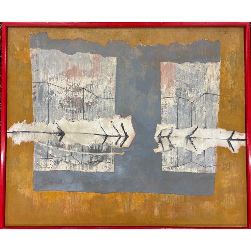 328 - Amanda F. Ure (Edinburgh)
Large 20th century oil on canvas. 159x189.5cm
Depicts abstract. Untitled. ... 