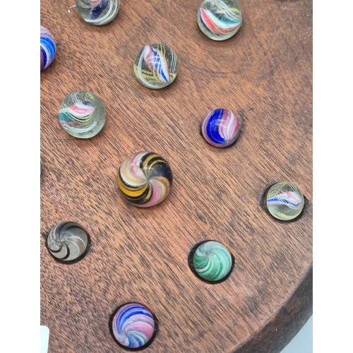 340 - 19th century German Twist Cane Marble Solitaire Game. Comes with a selection of other German twist c... 