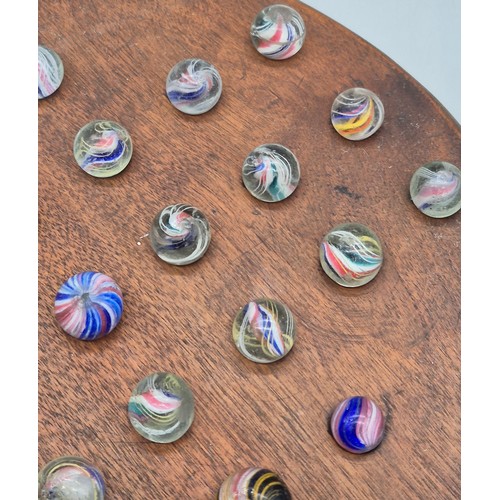 340 - 19th century German Twist Cane Marble Solitaire Game. Comes with a selection of other German twist c... 