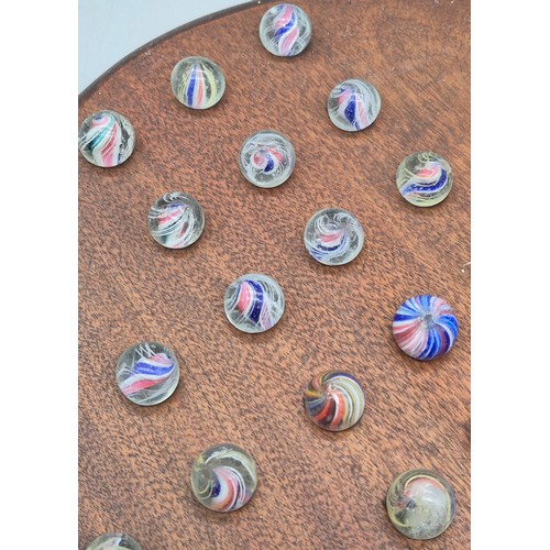 340 - 19th century German Twist Cane Marble Solitaire Game. Comes with a selection of other German twist c... 