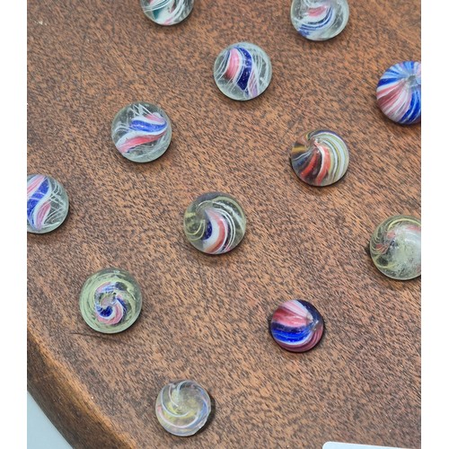 340 - 19th century German Twist Cane Marble Solitaire Game. Comes with a selection of other German twist c... 