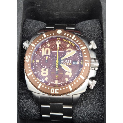 23 - RGMT 2000M Chronograph Quartz Watch. Comes with box and manual.