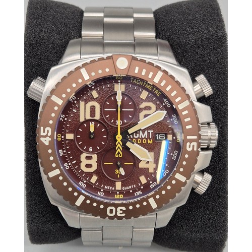 23 - RGMT 2000M Chronograph Quartz Watch. Comes with box and manual.