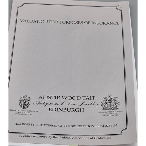 81 - 18ct yellow gold Padparadscha Sapphire and Diamond three stone ring. Central claw set, oval faceted ... 