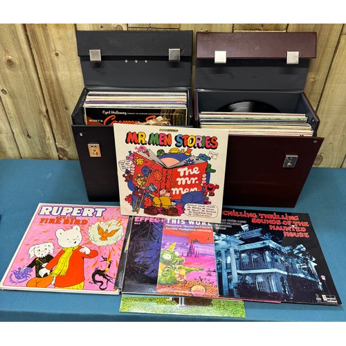 400 - Two record boxes containing a selection of mixed genre LP Records.