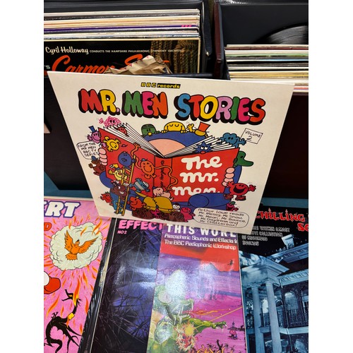 400 - Two record boxes containing a selection of mixed genre LP Records.