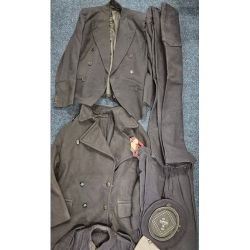 429 - A Case containing Military Clothing. Gators, Kangol wear limited 1961 Beret, Warden and Civil Defenc... 