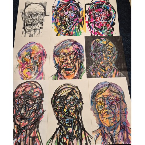 453 - Allan Arthur Wilson
30 Original Artworks Abstract Head artworks. 
He studied at Edinburgh College of... 