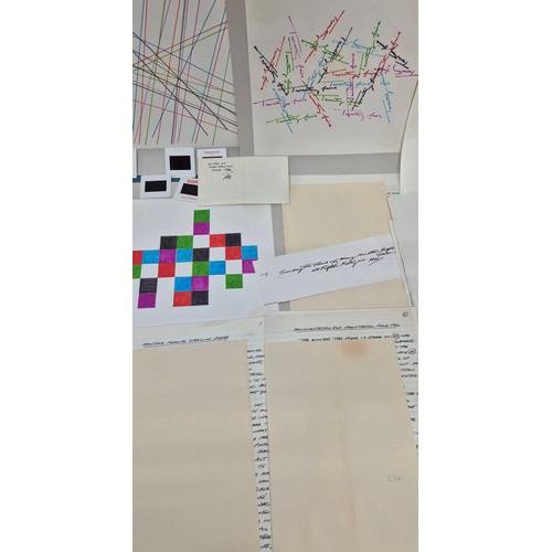 452 - Allan Arthur Wilson
Two folio's containing a collection of mixed media artworks and abstract head ar... 