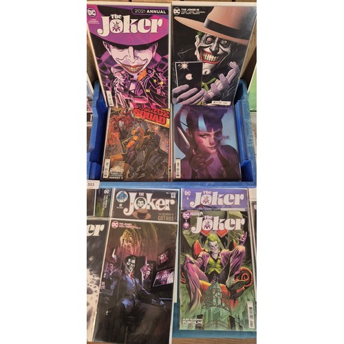 553 - Collection of DC Joker Comics, Variant Editions and #1 comics along with others.